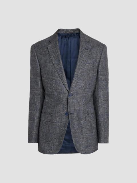 EMPORIO ARMANI Men's Melange Wool-Blend Sport Coat - Blue Multi