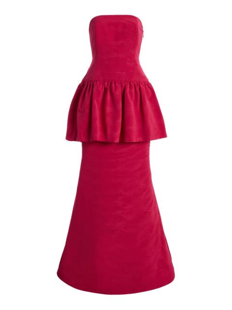 BERNADETTE Balthasar Moire Maxi Dress
