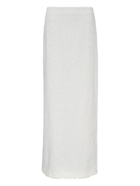 MSGM textured straight skirt