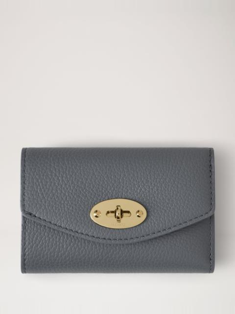 Mulberry Darley Folded Multi-Card Wallet Foggy Grey Small Classic Grain
