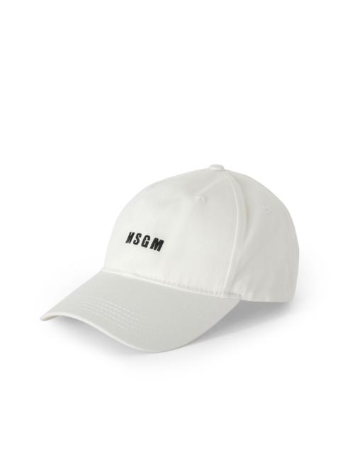 MSGM Gabardine cotton baseball cap with embroidered label