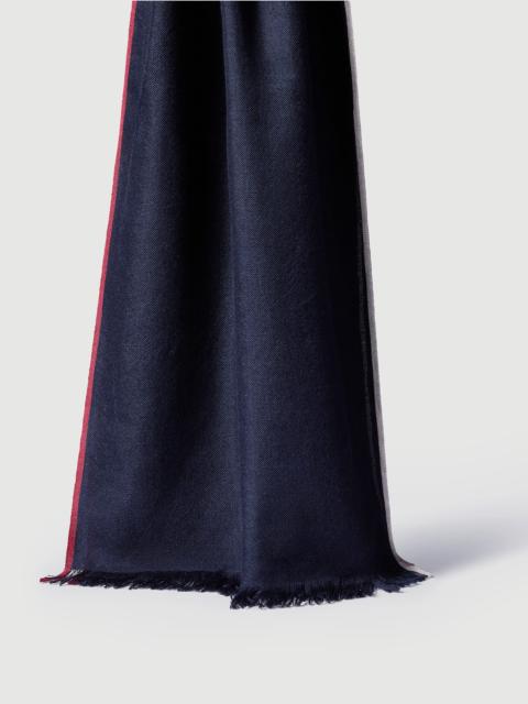 Brunello Cucinelli Cashmere and cotton scarf with selvedge