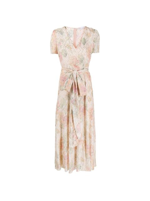 REDValentino floral metallic long dress