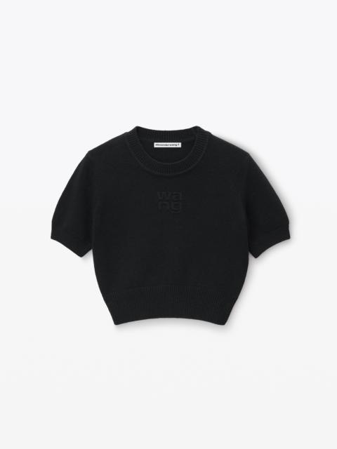 Alexander Wang Short Sleeve Cropped Pullover