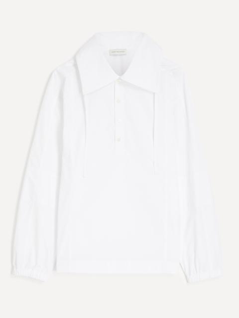 Dries Van Noten White Spread Collar Shirt