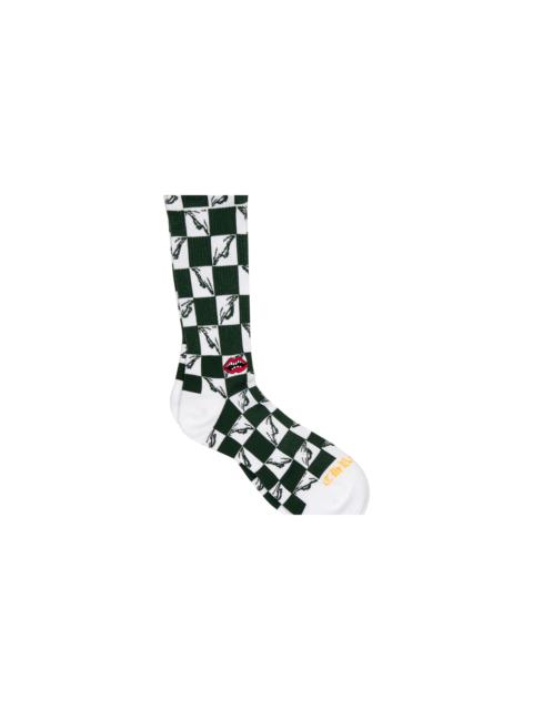 Chrome Hearts Matty Boy 99 Eyes Socks "Green / White" CHRM0717