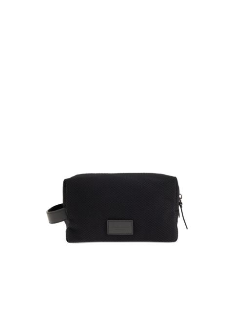 GIORGIO ARMANI logo-patch cosmetic bag