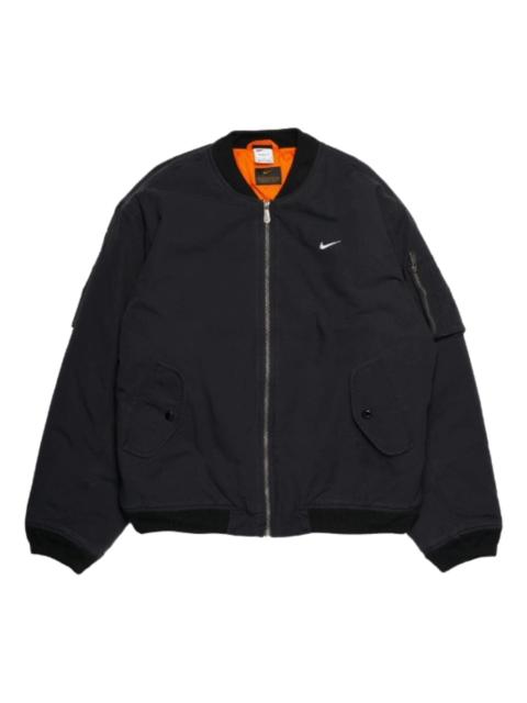 Nike Nike Life Woven Flight Jacket 'Black White' DX0681-010