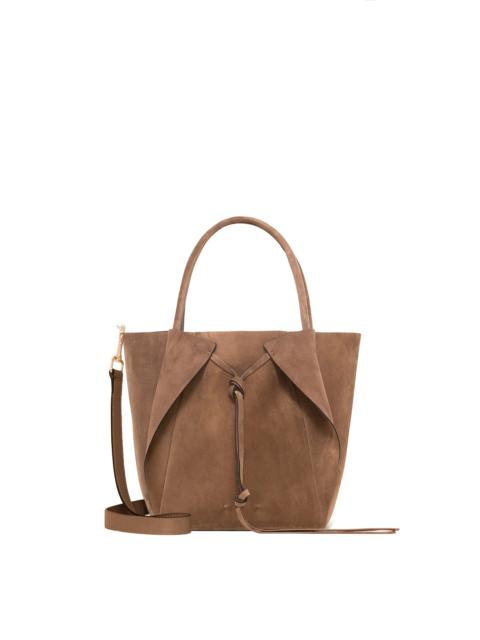 GABRIELA HEARST Small Marija Tote Bag in Dark Sand Suede
