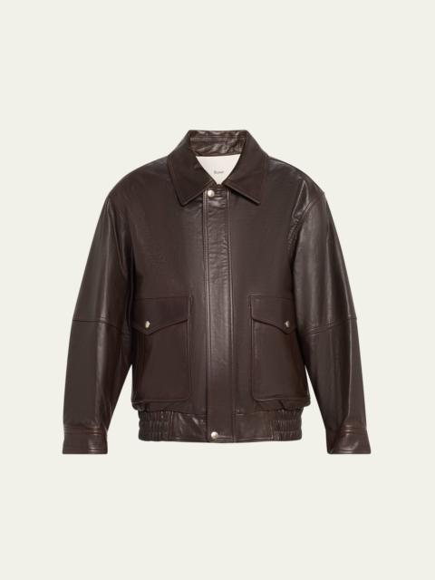 Dunst DUNST Unixex Calf Skin Zip-Up Blouson Jacket
