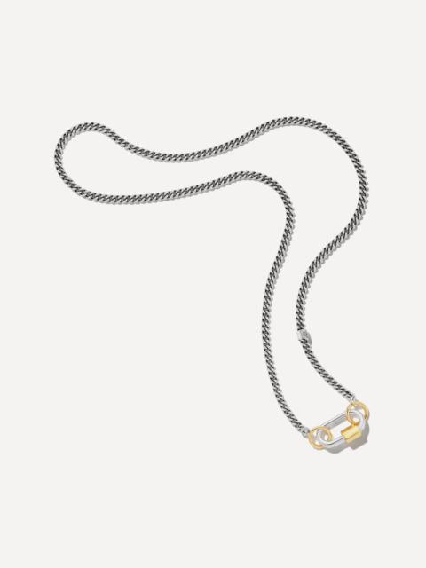 MARLA AARON Not So Heavy Curb Chain and Mixed Metal Babylock Necklace