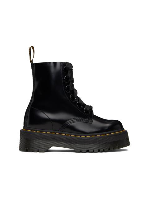Dr. Martens Black Molly Leather Platform Boots