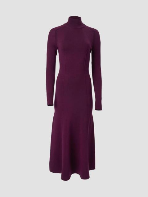CAROLINA HERRERA Women's Virgin-Wool-Blend Maxi Dress - Eggplant