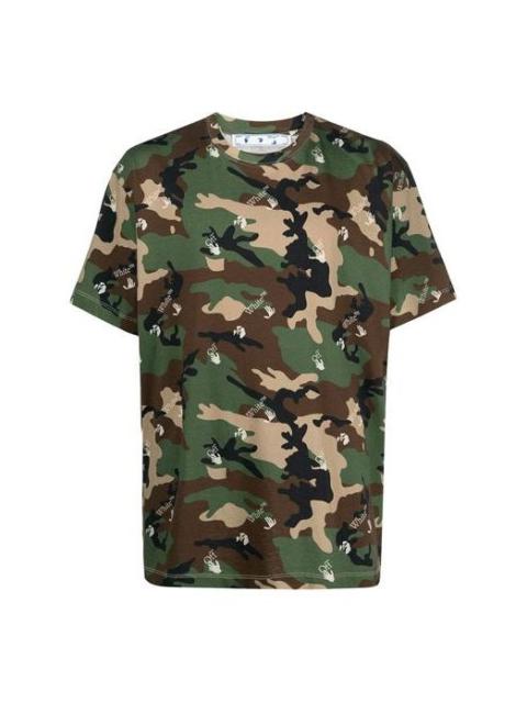 Off-White SS21 Cozy Camouflage Pattern Short Sleeve Loose Fit Camouflage OMAA038S21JER0165600