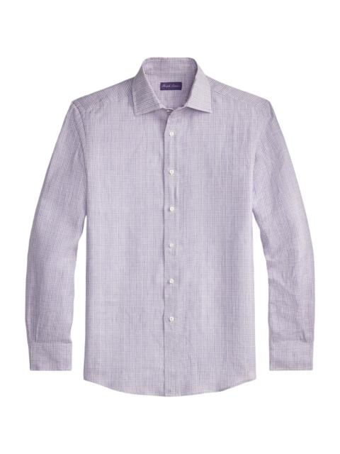 Ralph Lauren Men's Glen Check Linen Shirt - Lavender