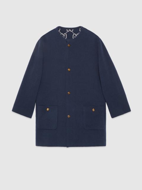 GUCCI Reversible GG wool jacquard cardigan