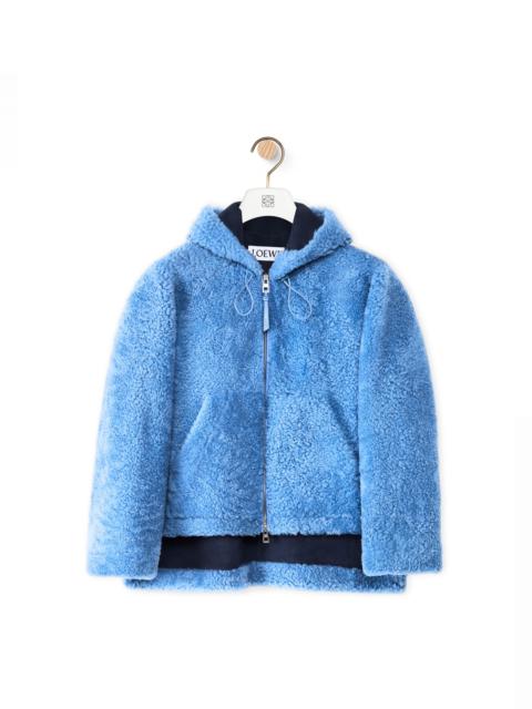 Loewe Hooded zip jacket in shearling