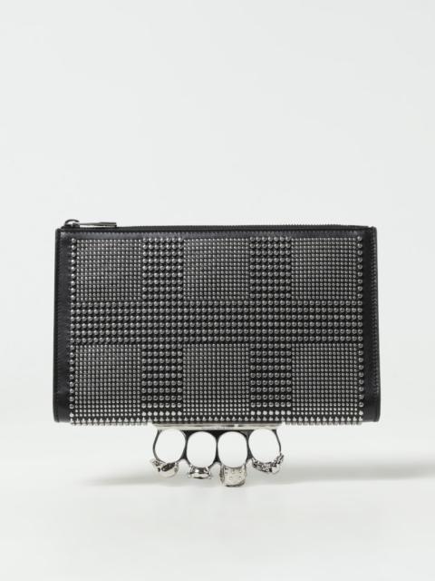 Alexander McQueen leather pouch with studs