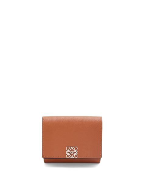 Loewe Anagram trifold wallet in pebble grain calfskin