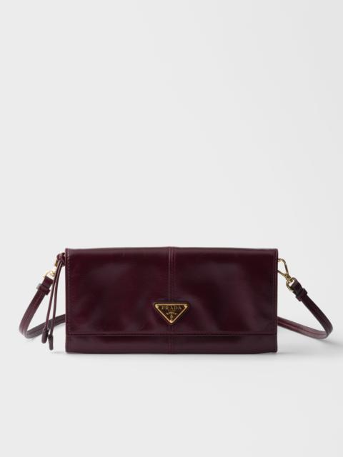 Prada Leather wallet with shoulder strap