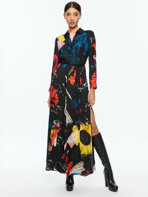 Alice + Olivia CHASSIDY MAXI SHIRT DRESS