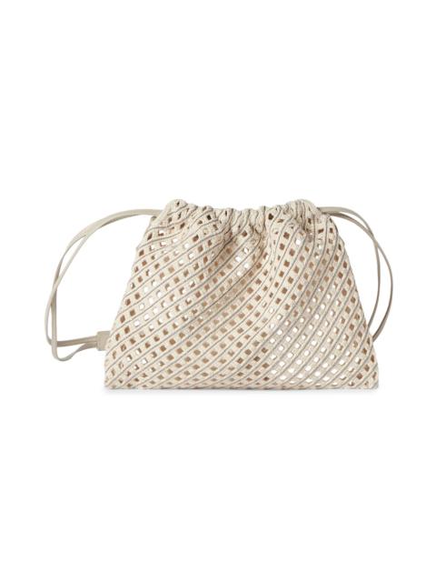 Brunello Cucinelli Women's Sartorial Small Bucket Bag in Precious Cotton Net - Ivory