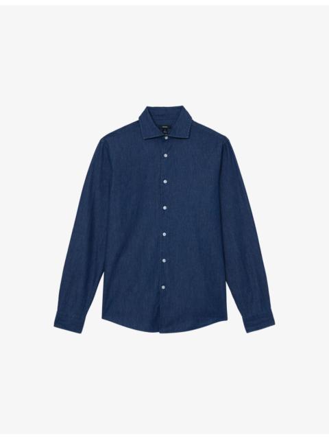 REISS Don Long-Sleeved Chambray Shirt