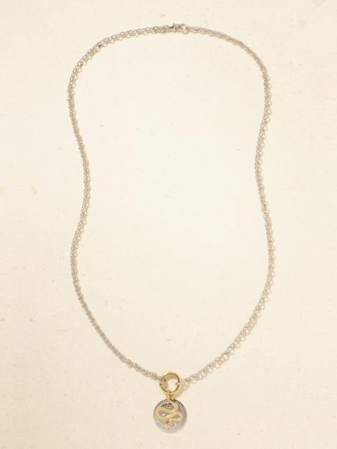FOUNDRAE Wholeness 18-karat Yellow And White Gold Diamond Necklace