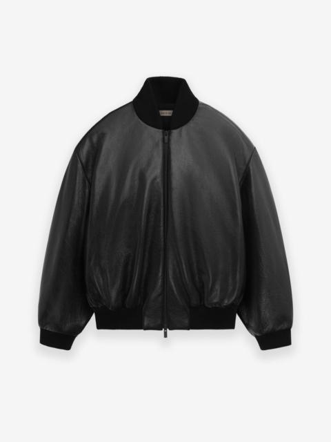 Fear of God Leather Moto Stripe Bomber