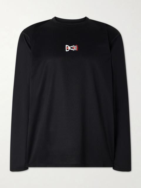 District Vision Logo-Printed Mesh T-Shirt