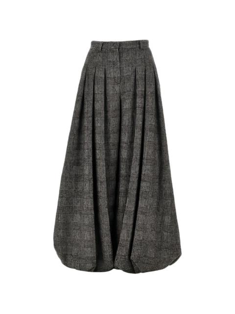 EMPORIO ARMANI check pleated trousers