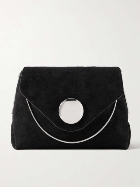 KHAITE Bobbi suede shoulder bag Black