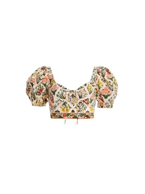 Agua by Agua Bendita Palmarosa Magdalena Amanecer Cropped Top