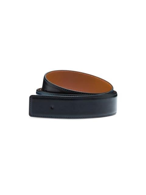 Santoni Blue leather belt strap