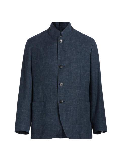 Canali Men's Hybrid 4-Button Patch Jacket - Navy