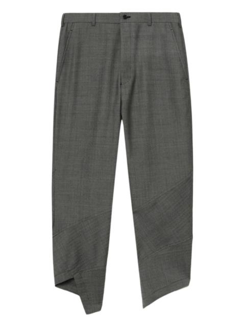 BLACK COMME des GARÇONS panelled asymmetrical trousers