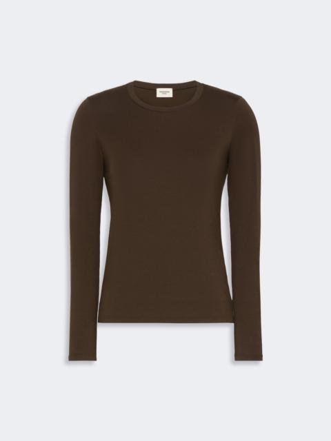 WEEKEND Max Mara MULTIE Stretch viscose jersey T-shirt - DARK BROWN