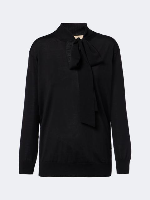 Valentino Bow-detail wool sweater