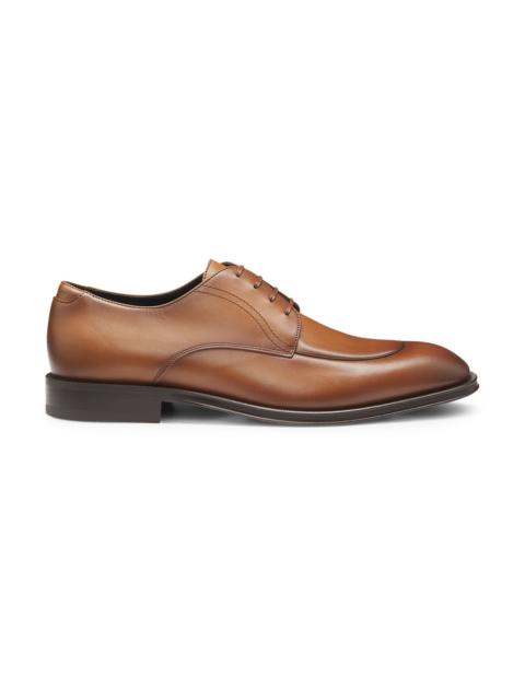 BOSS LEATHER DERBY SHOES WITH APRON TOE