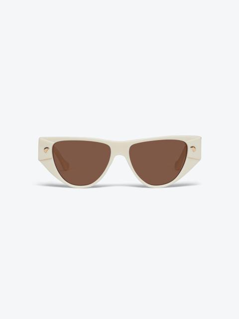 Nanushka EMME - Bio-plastic cat-eye sunglasses - Shell