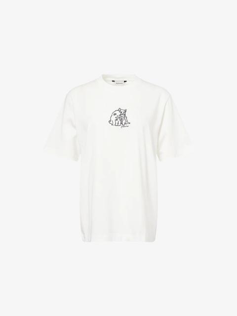 Holzweiler Kjerag Embroidered Cotton-Jersey T-Shirt