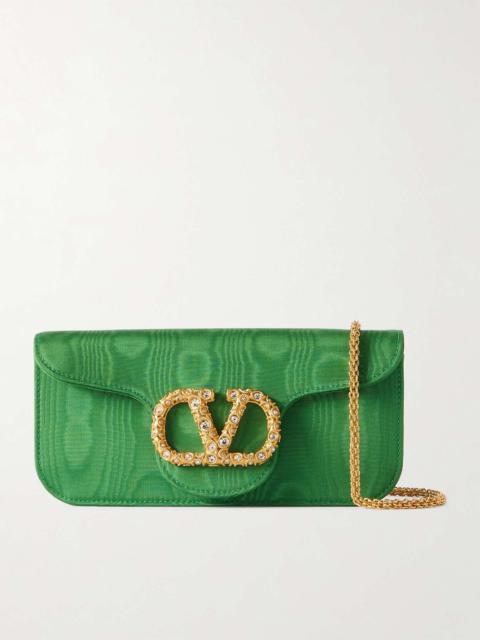 Valentino Locò embellished moire clutch
