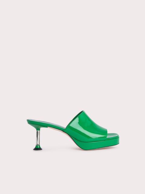 BY FAR Cala Green Patent Leather
