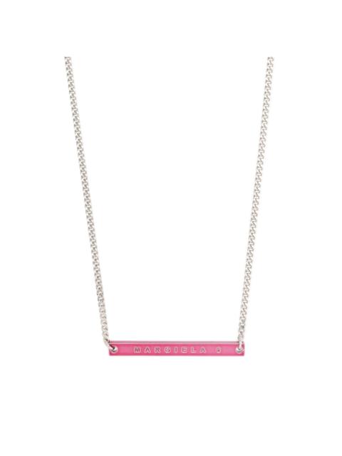 MM6 Maison Margiela bar logo-engraved necklace