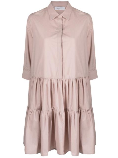FABIANA FILIPPI tiered cotton mini shirtdress