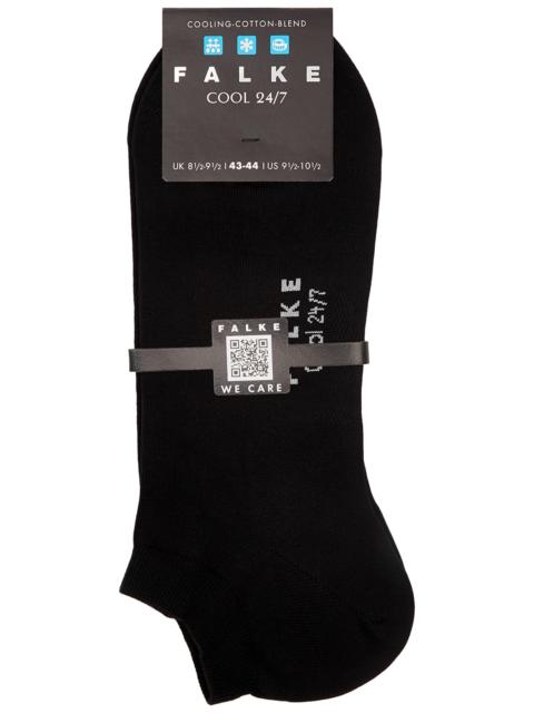 FALKE Cool 24/7 black cotton-blend trainer socks