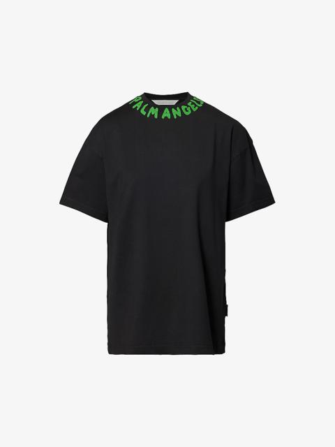 Palm Angels Seasonal brand-typography cotton-jersey T-shirt