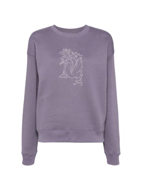 embroidered design sweatshirt