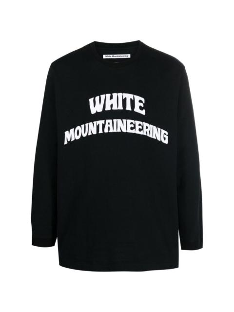 White Mountaineering logo-print cotton sweatshirt