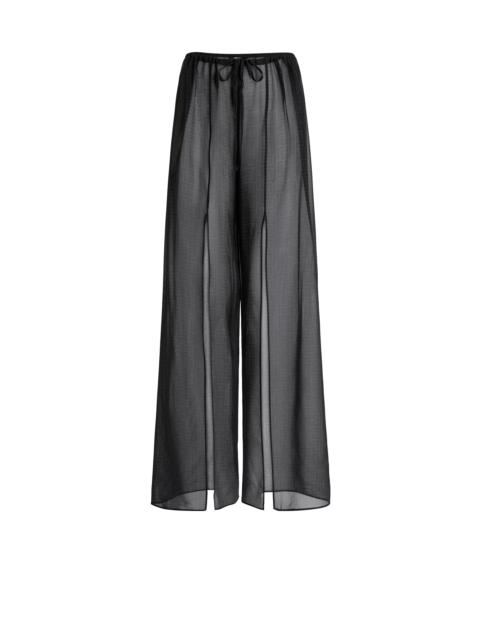 Balmain Monogram beach trousers in chiffon